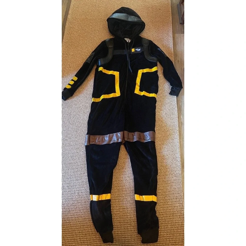 Fortnite Dark Voyager Union Suit Costume Teen Cosplay Halloween GamerHooded